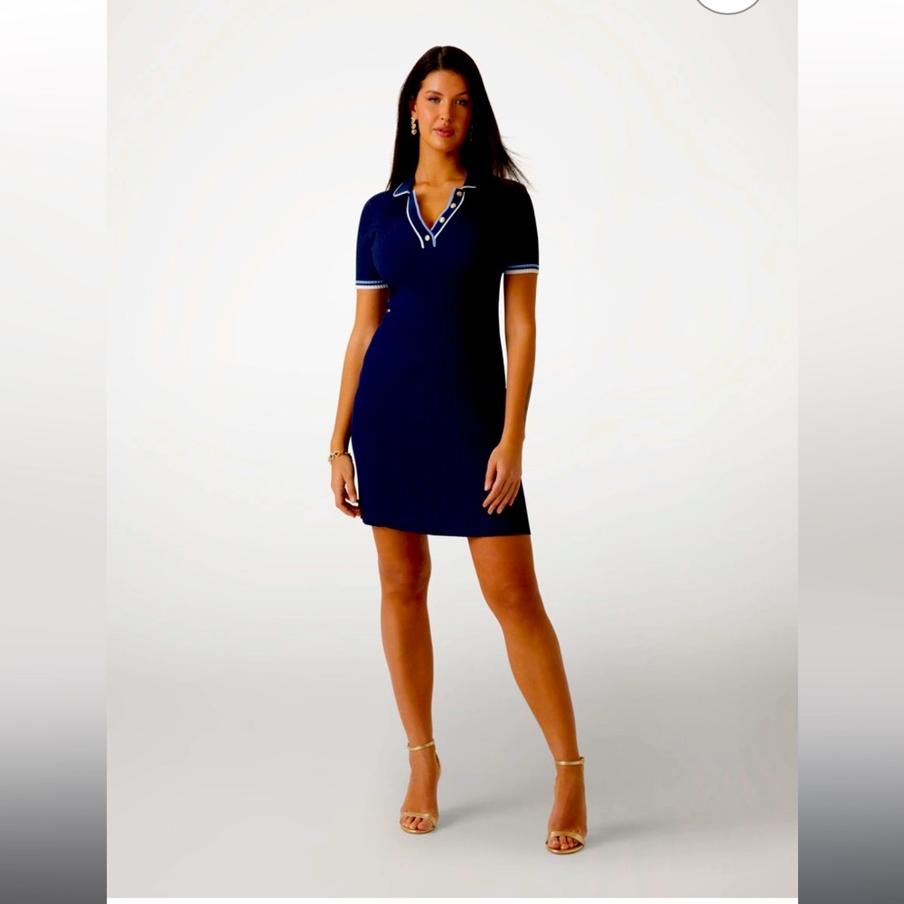 Guess Thalia Navy Blue Polo Dress